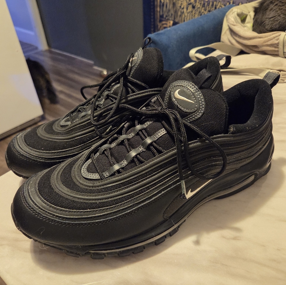 Airmax 97s Tripple Black Mens 14